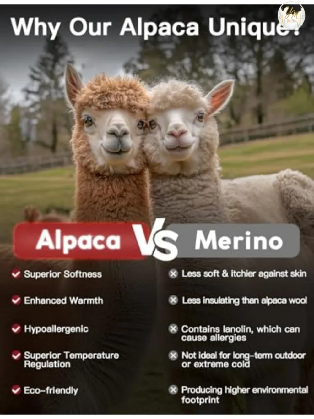 Alpaca Wool Thermal Socks Heavyweight Mid-Calf Winter Hiking Crew Socks 2 Pack